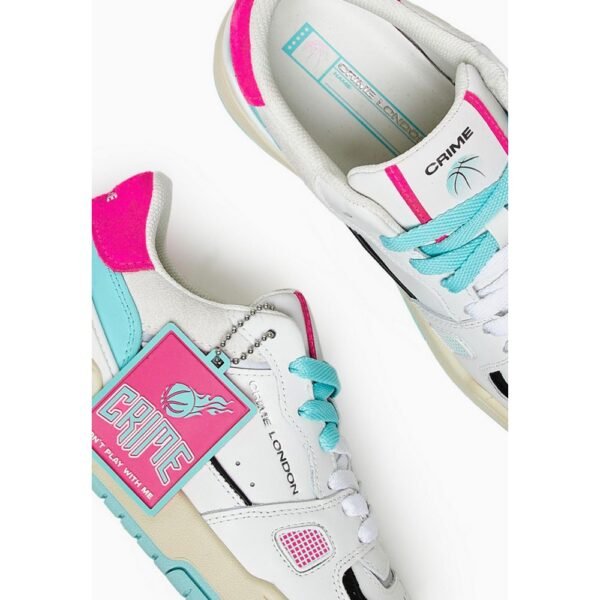 Crime London Pink Leather Sneaker - Image 5