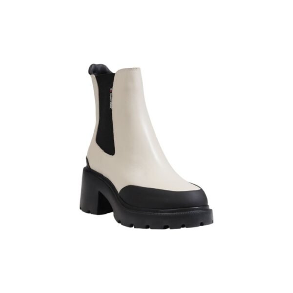 Tommy Hilfiger Jeans Beige Leather Boot - Image 2