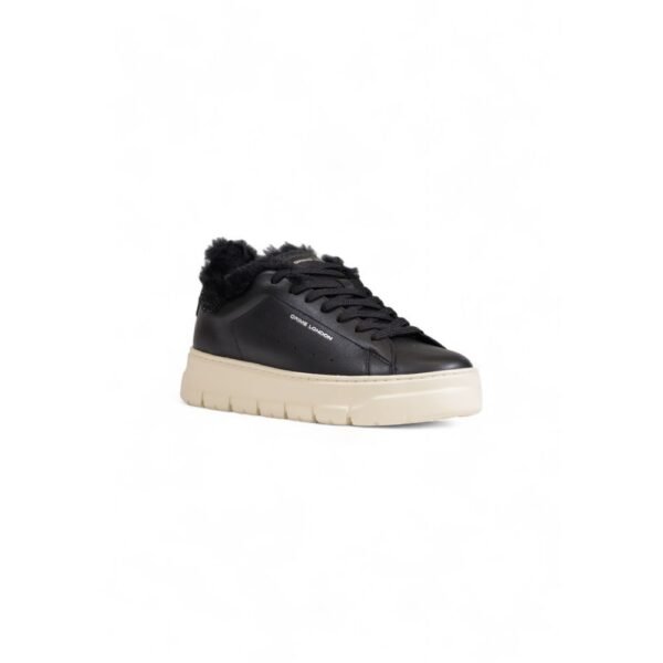 Crime London Black Leather Sneaker - Image 3