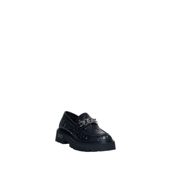 Cult Black Leather Flat Shoe - Image 4