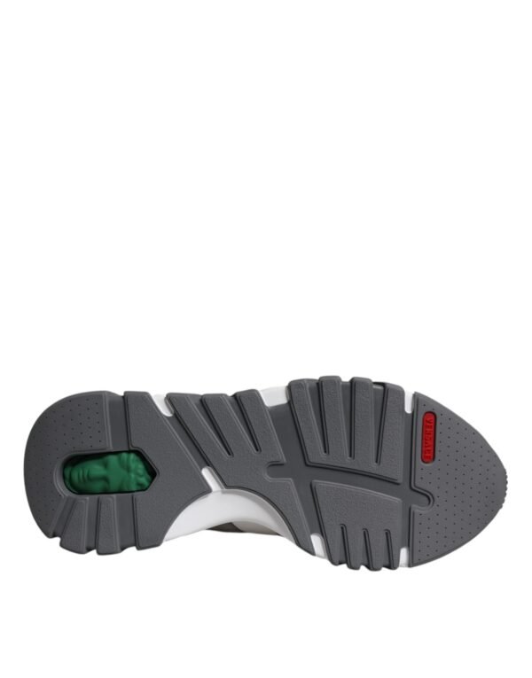 Versace Grey Leather Neoprene Chunky Low Top Squalo Sneakers Shoes - Image 7