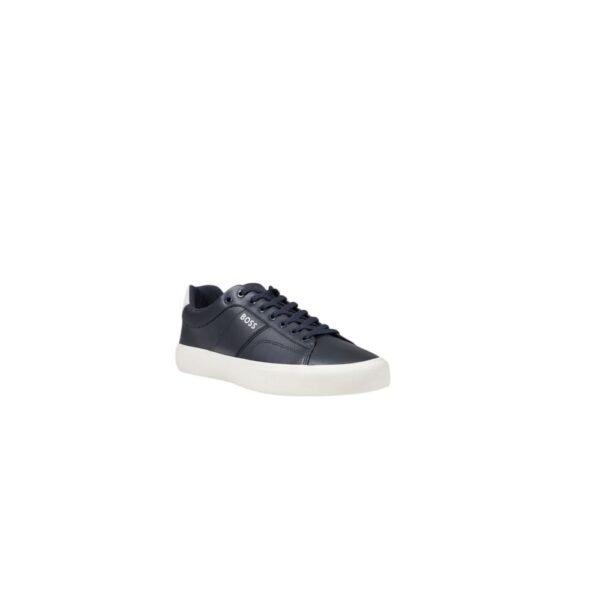 Hugo Boss Blue Leather Sneaker - Image 2