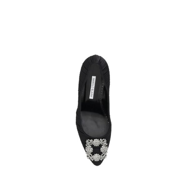 Manolo Blahnik Satin Hangisi Pumps - Image 4
