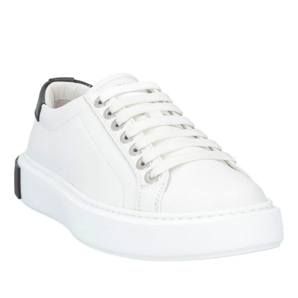 Les Hommes White Leather Di Calfskin Sneaker - Image 3