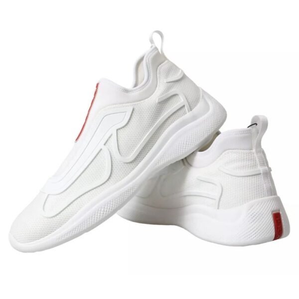 Prada White Nylon Sneaker - Image 3