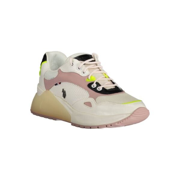 U.S. POLO ASSN. White Polyester Women Sneaker - Image 2