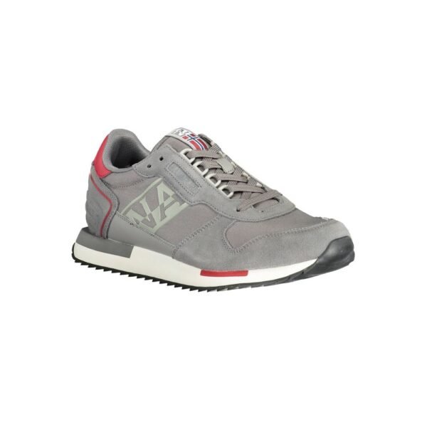 Napapijri Gray Leather Men Sneaker - Image 2