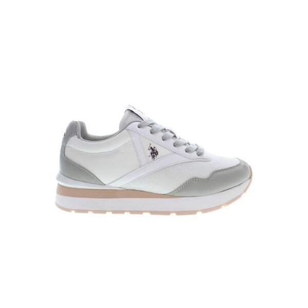 U.S. POLO ASSN. White Polyester Women Sneaker