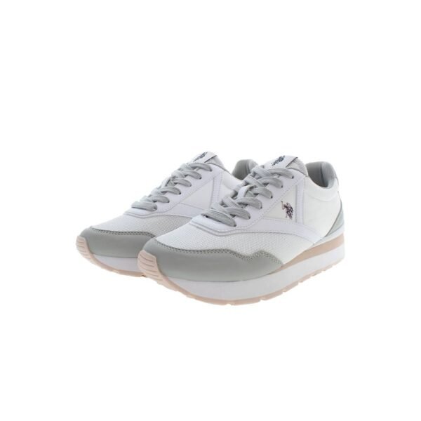 U.S. POLO ASSN. White Polyester Women Sneaker - Image 2