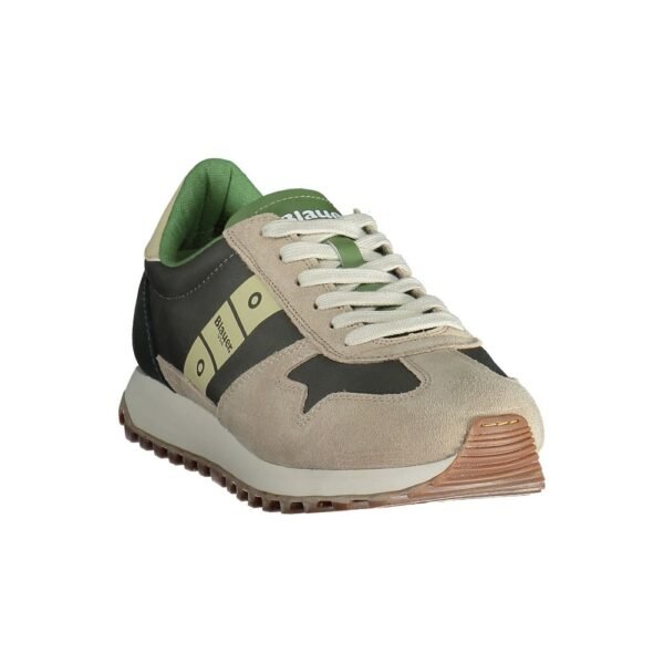 Blauer Beige Polyester Men Sneaker - Image 2