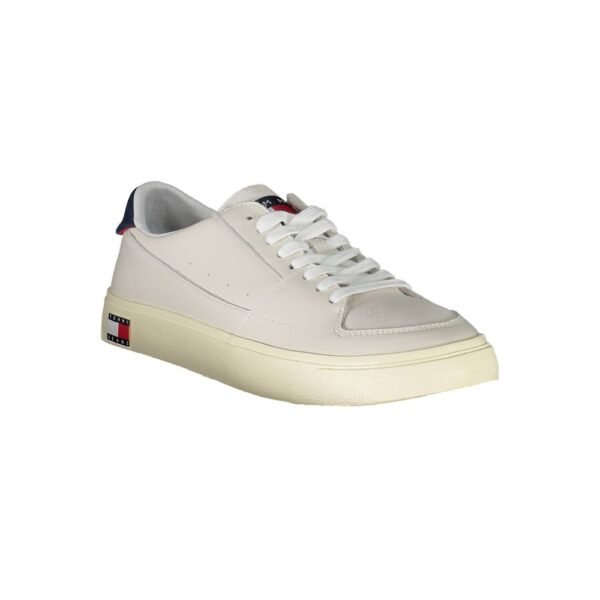 Tommy Hilfiger White Leather Men Sneaker - Image 2