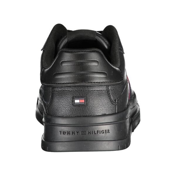 Tommy Hilfiger Black Leather Men Sneaker - Image 2