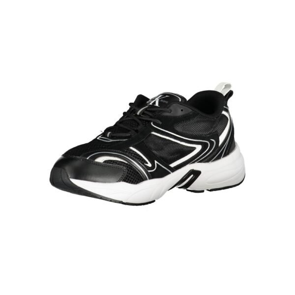 Calvin Klein Sleek Black Lace-Up Sneakers with Contrast Details - Image 3