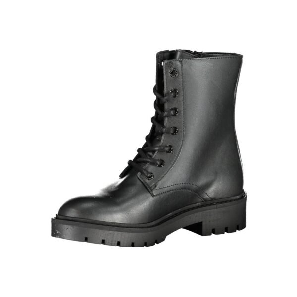 Calvin Klein Chic Black Ankle Boot with Laces and Zip Detail - Image 3