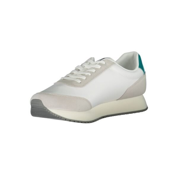 Calvin Klein Elegant White Lace-Up Sneakers with Contrasting Detail - Image 3