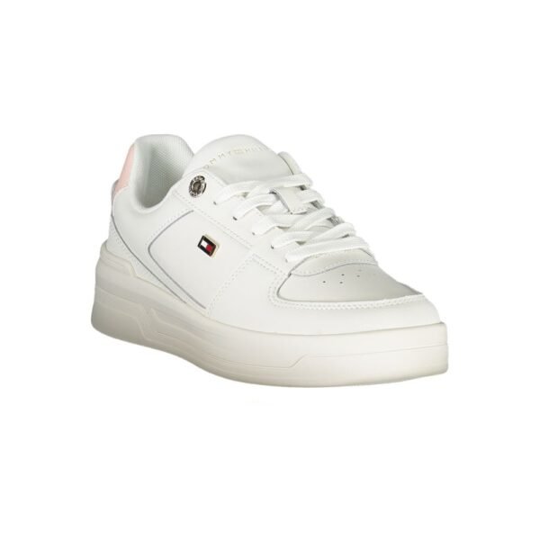 Tommy Hilfiger Elegant White Lace-Up Sneakers with Contrast Detail - Image 2