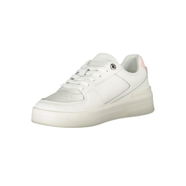 Tommy Hilfiger Elegant White Lace-Up Sneakers with Contrast Detail - Image 3
