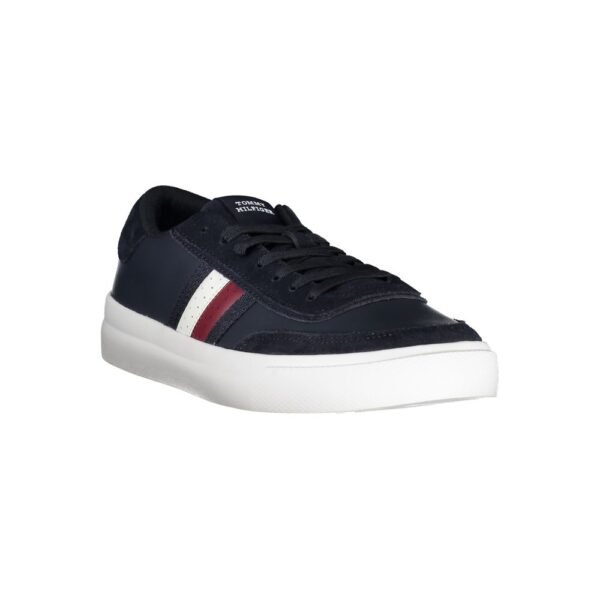 Tommy Hilfiger Sleek Blue Lace-Up Sneakers with Contrast Accents - Image 2
