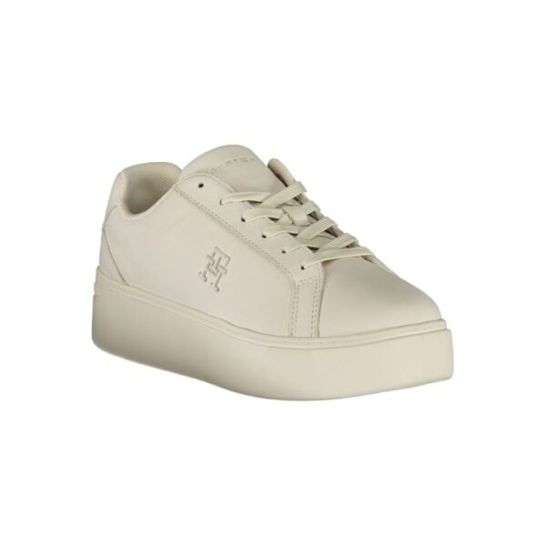 Tommy Hilfiger White Polyester Sneaker - Image 2