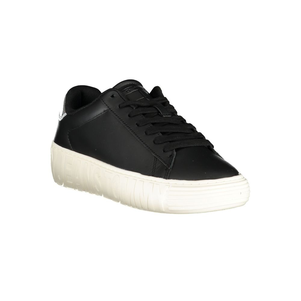 Tommy Hilfiger Black Leather Women Sneaker - Image 2