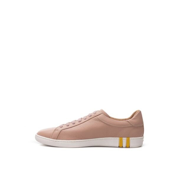 Bally Elegant Pink Cotton Leather Sneakers - Image 2