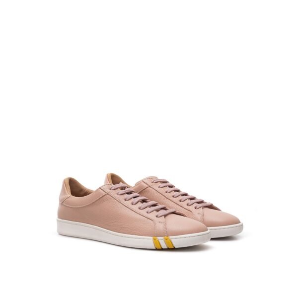 Bally Elegant Pink Cotton Leather Sneakers - Image 3