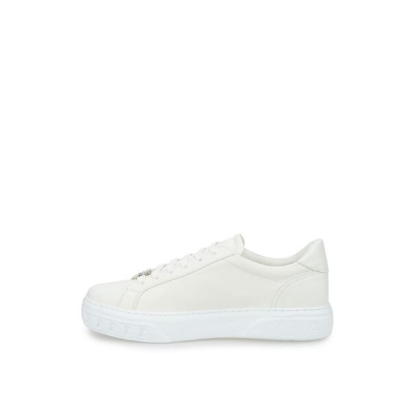 Casadei Sleek White Leather Sneakers - Image 2