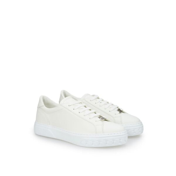 Casadei Sleek White Leather Sneakers - Image 3