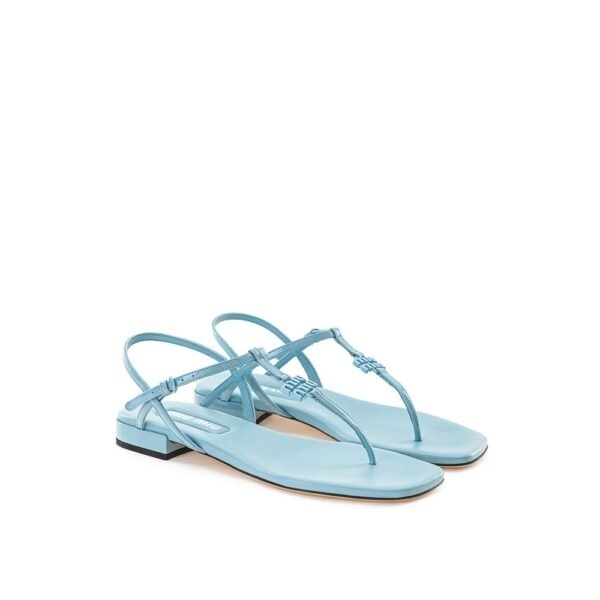 Miu Miu Light Blue Vernice Sandal - Image 2