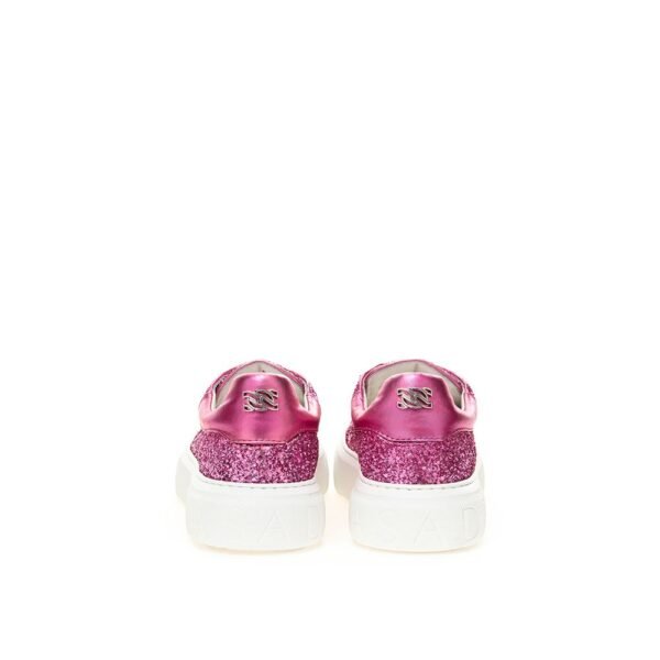 Casadei Fuchsia Elegance Leather Sneakers - Image 3