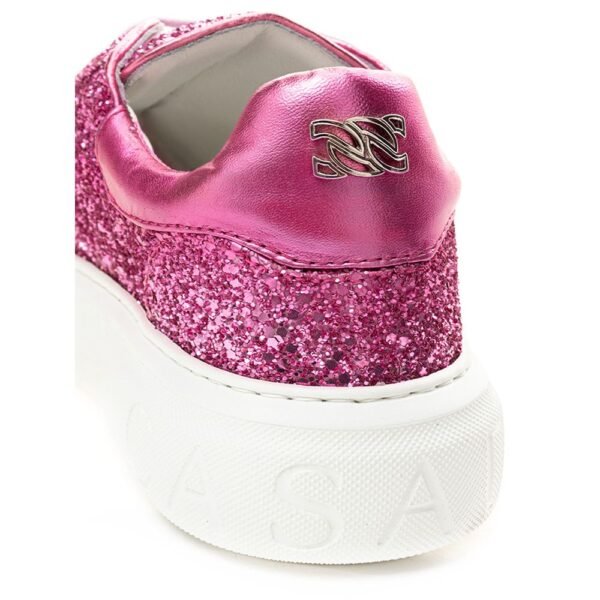 Casadei Fuchsia Elegance Leather Sneakers - Image 5