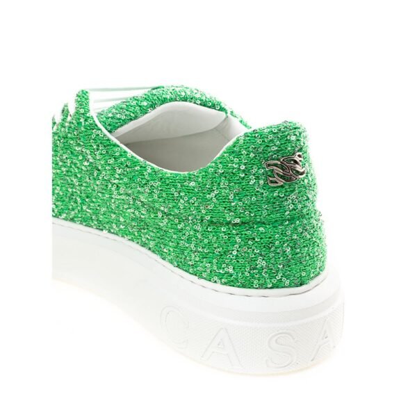 Casadei Emerald Elegance Leather Sneakers - Image 5