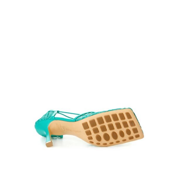 Bottega Veneta Green Cotton Leather Sandal - Image 4