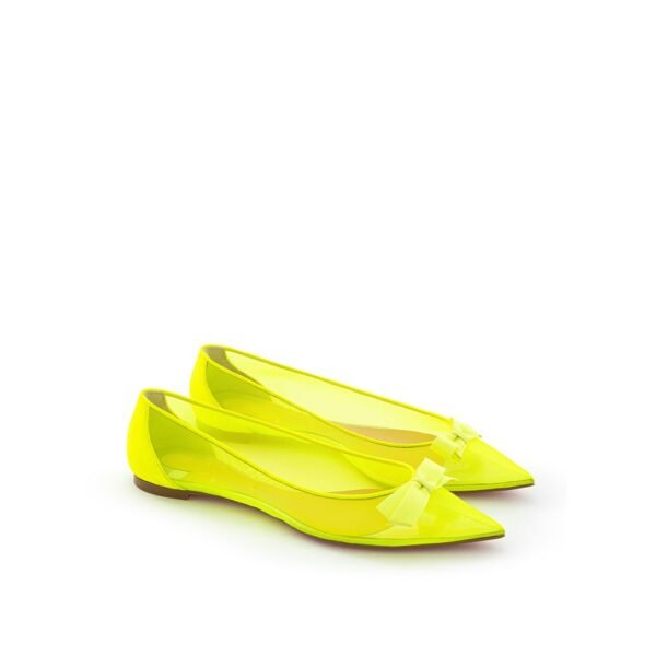 Christian Louboutin Sunshine Yellow Mesh Flat Elegance - Image 4