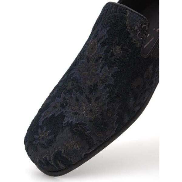 Etro Blue Leather Loafer - Image 4