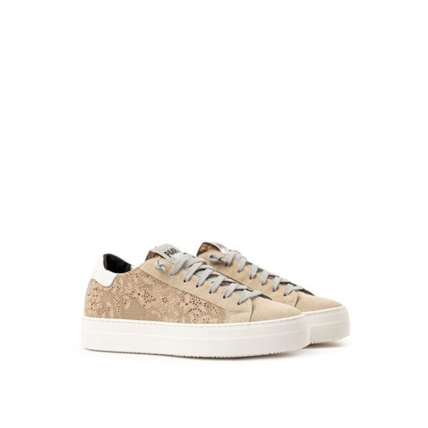 P448 Beige Leather Sneaker - Image 2