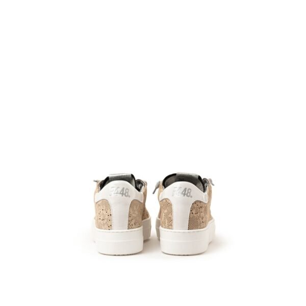 P448 Beige Leather Sneaker - Image 3