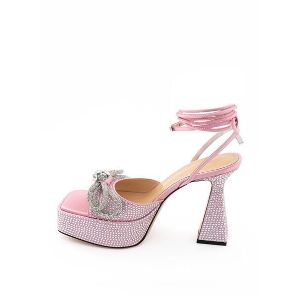 MACH & MACH Chic Pink Leather Platforms for Elevated Style - Image 2