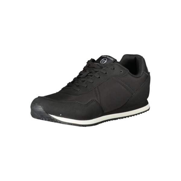 Sergio Tacchini Elegant Black Embroidered Sneakers with Laces - Image 2