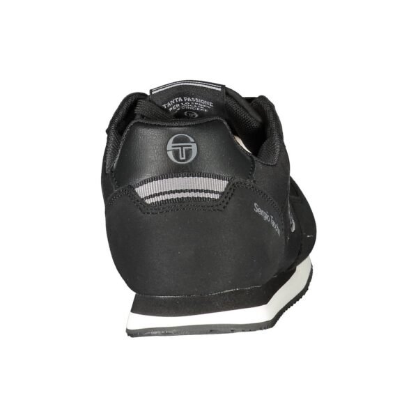 Sergio Tacchini Elegant Black Embroidered Sneakers with Laces - Image 3