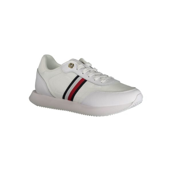 Tommy Hilfiger White Polyester Sneaker - Image 2