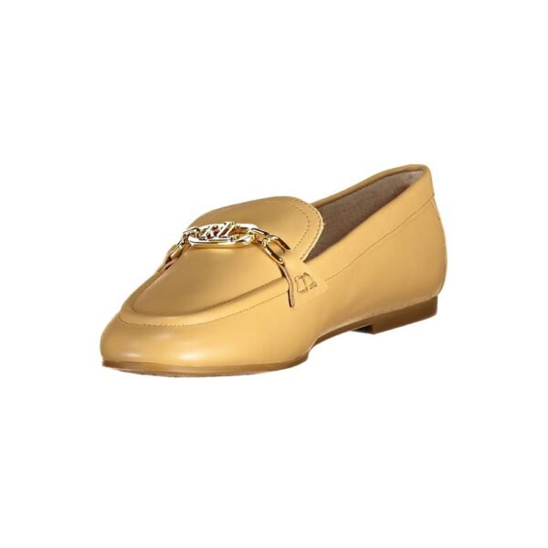 Ralph Lauren Beige Leather Flat Shoe - Image 3