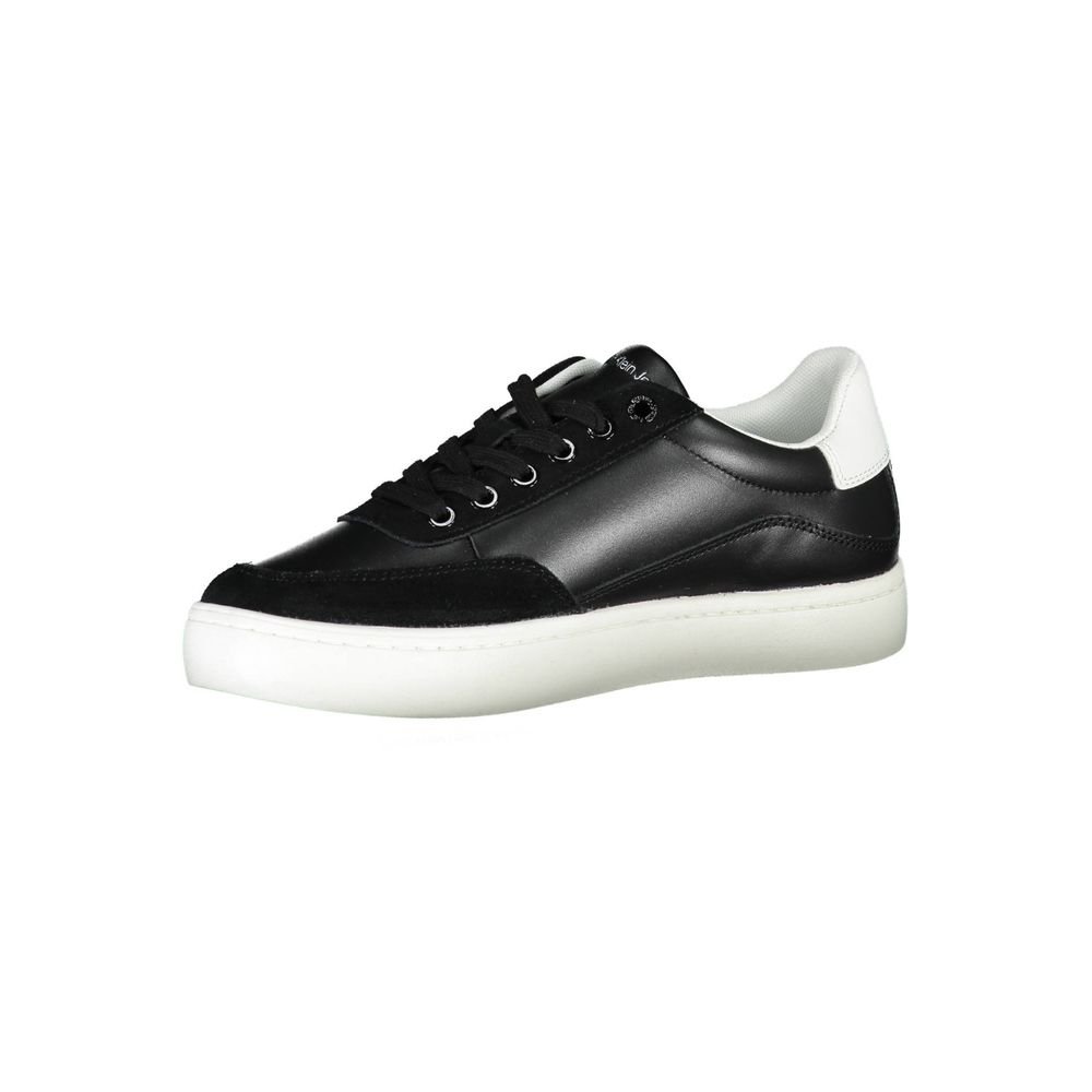 Calvin Klein Sleek Black Lace-Up Sneakers With Contrast Details - Image 3