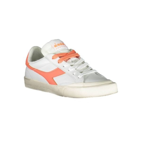 Diadora White Leather Women Sneaker - Image 2