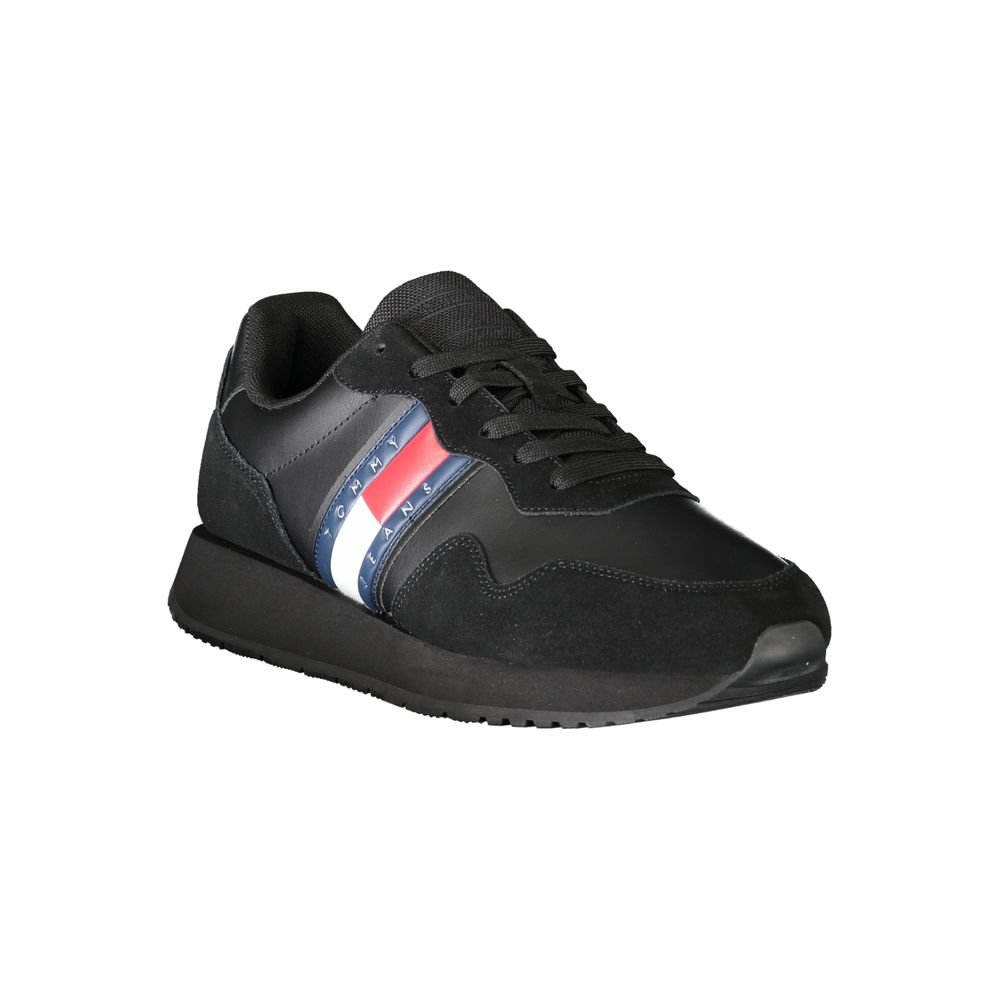 Tommy Hilfiger Black Leather Men Sneaker - Image 2