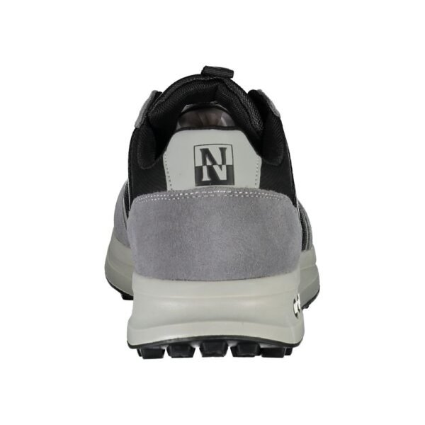 Napapijri Sleek Gray Sports Sneakers with Contrast Detailing - Image 3