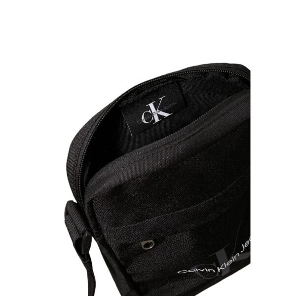 Calvin Klein Black Recycled Polyester Messenger Bag - Image 3