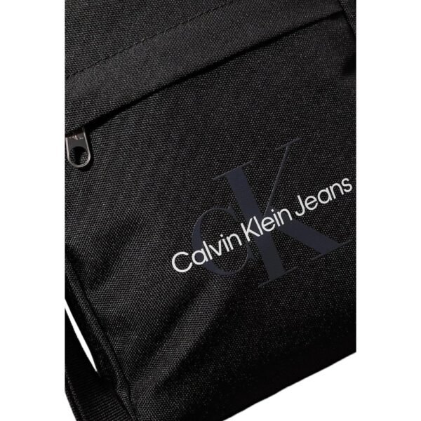 Calvin Klein Black Recycled Polyester Messenger Bag - Image 4