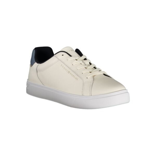 Tommy Hilfiger Beige Leather Women Sneaker - Image 2
