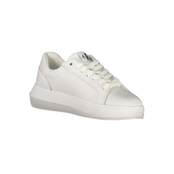 Calvin Klein White Leather Womens Sneaker - Image 2